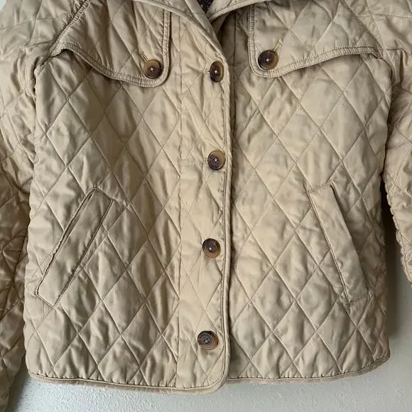 🥶 Lilly Pulitzer Beige Quilted Jacket Size XS - Picture 5 of 12